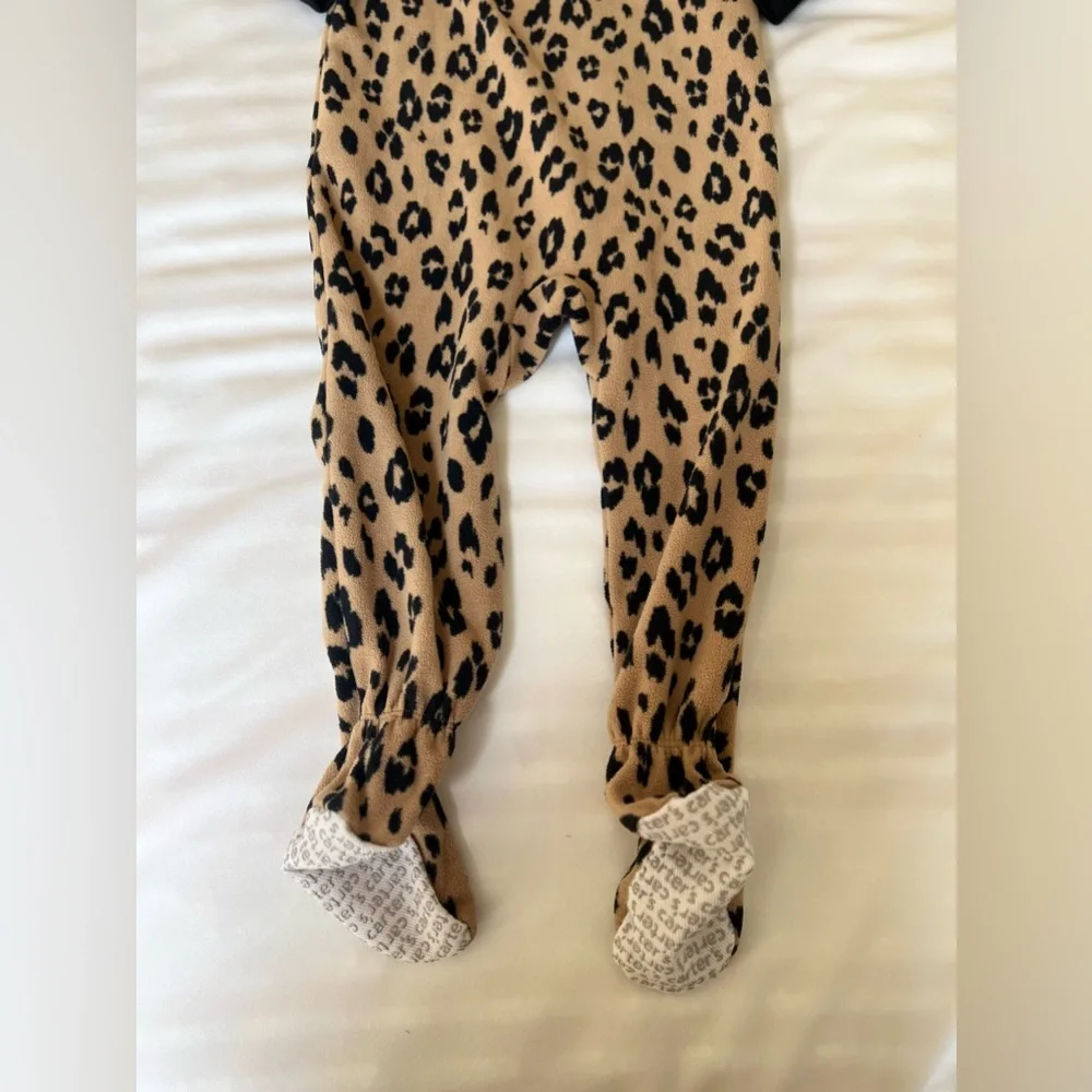 Baby Girls‎ One-Piece Leopard-Print Fleece Footed Pajamas 2T